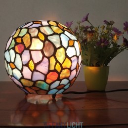 Tiffany Buntglas Tischlampe